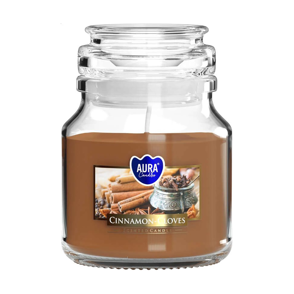 Ароматична свічка в банці Bispol Scented Candle Aura Cinnamon Cloves, 120 г (snd71-374)